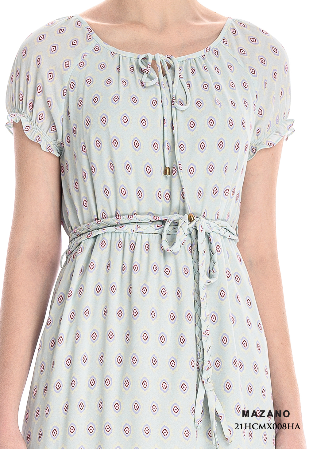 Đầm Maxi vải voan xanh nhạt thắt đai_thumbnail_4