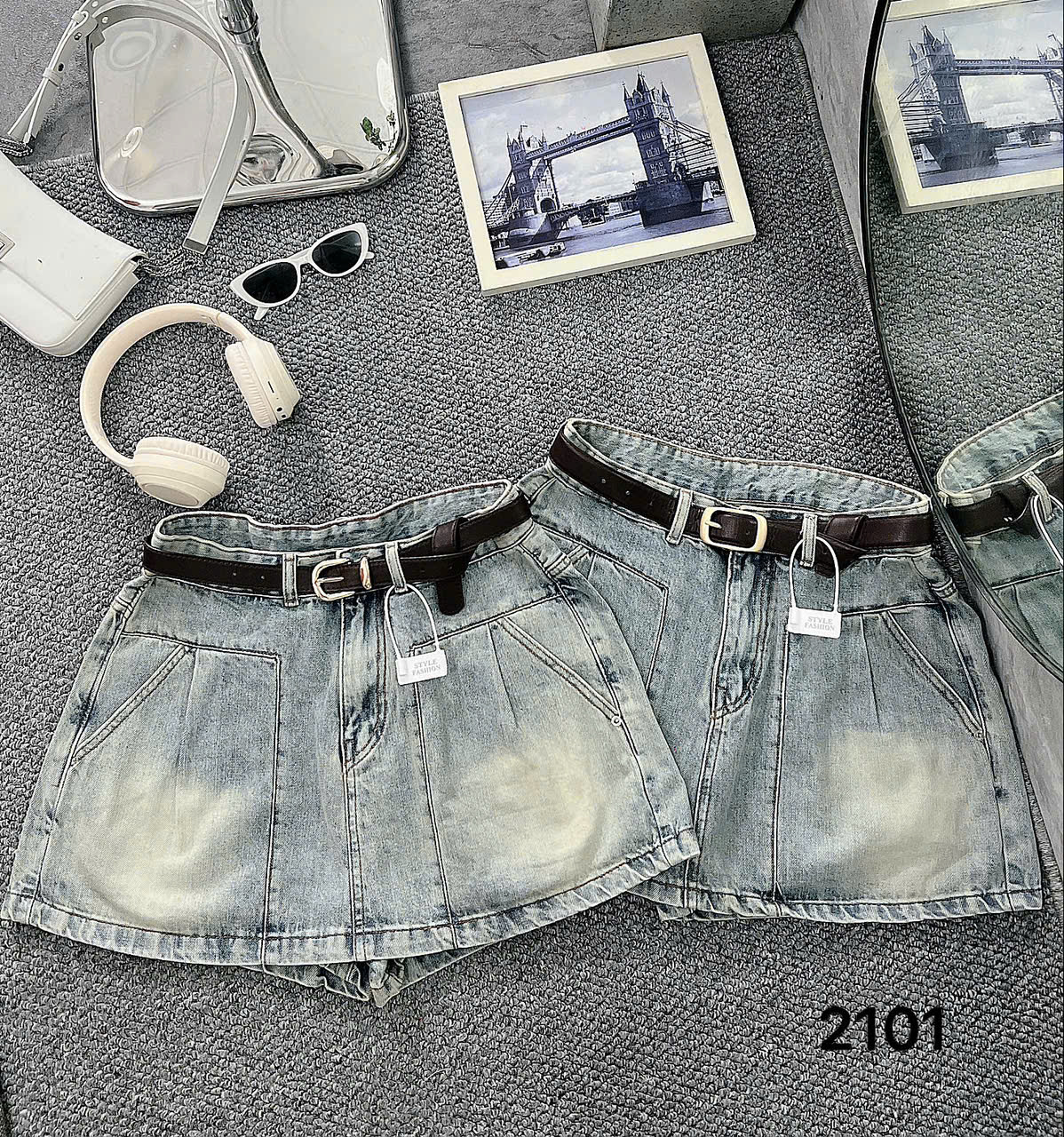 Quần váy jean xếp ly kiểu bigsize QVJ2101 dành cho nàng béo mập từ 55-90kg_thumbnail_15