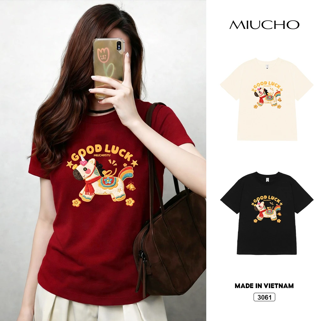 Áo baby tee nữ good luck Miucho 3061