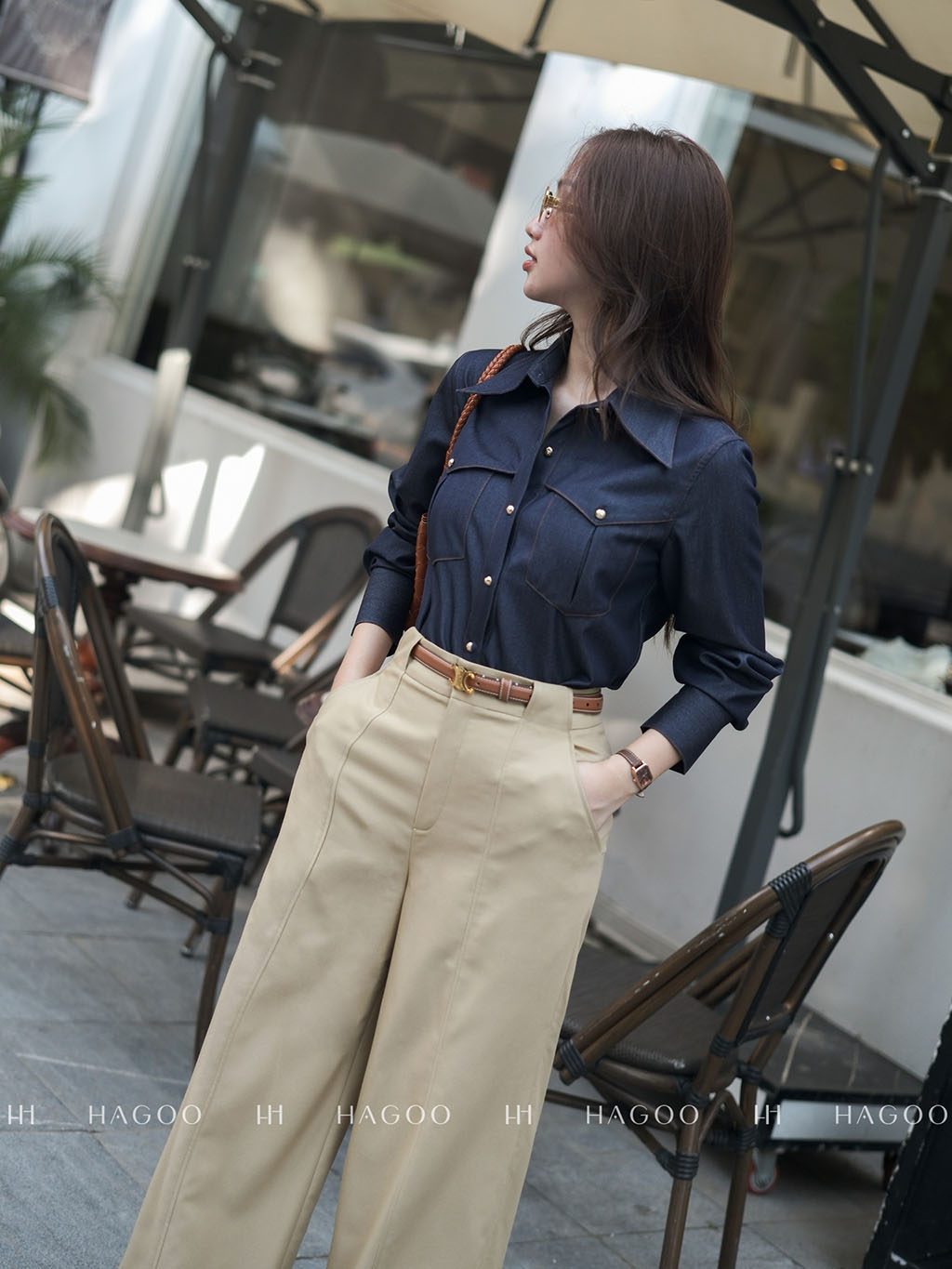 Quần suông đỉa liền thân phối đáp quần HAGOO_thumbnail_5