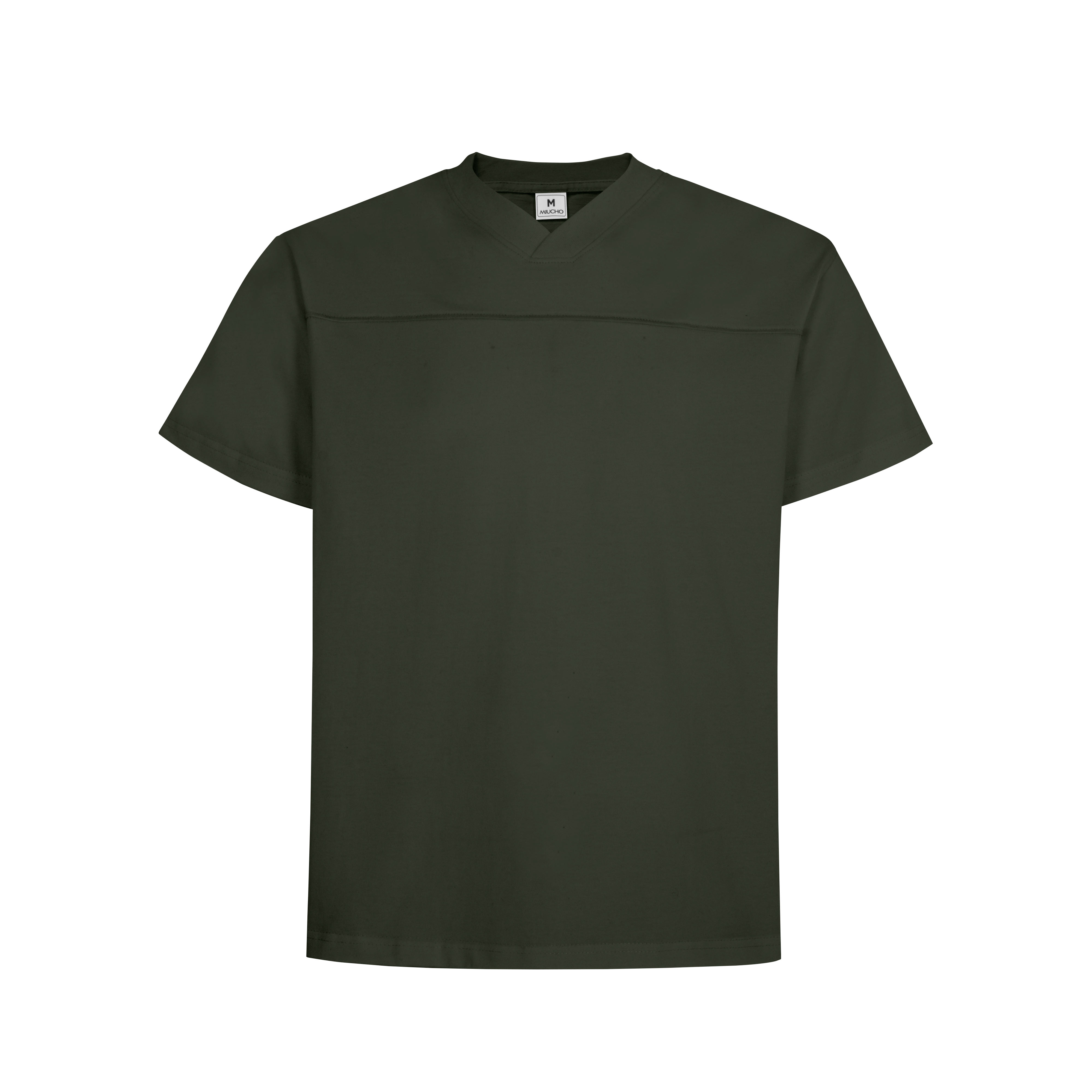 Áo thun form rộng cổ tim Miucho AT00038 vải 2c 240gsm_thumbnail_9