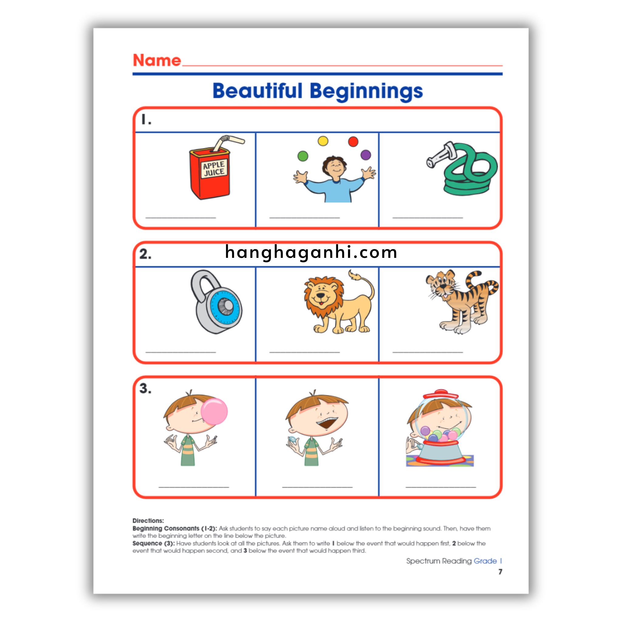 Sách Spectrum Reading Workbook Grade 1_thumbnail_3