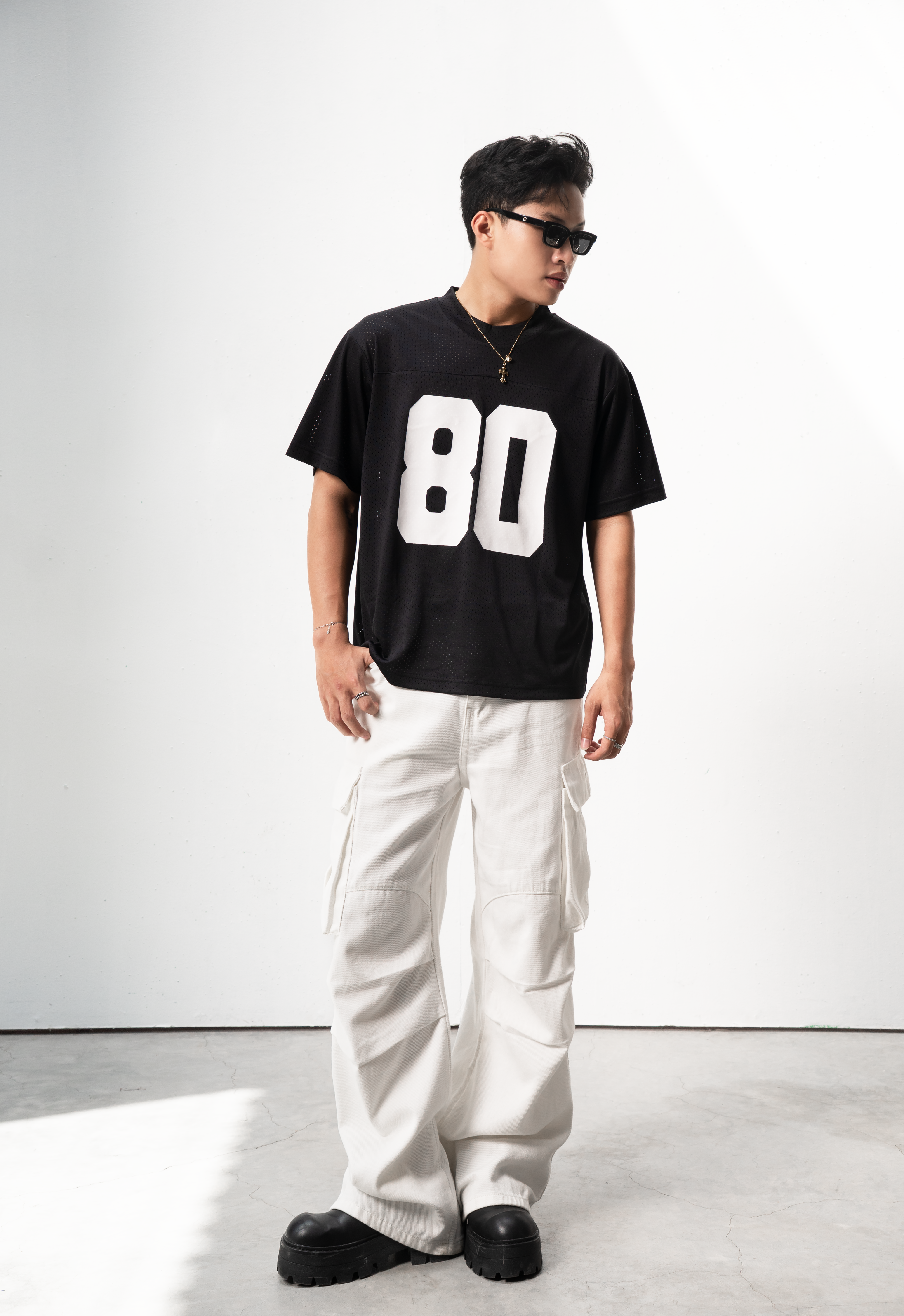 Set phối quần jean TORO túi hộp trắng kèm áo lưới boxy FRESH tươi xanh mát mẻ mùa hè