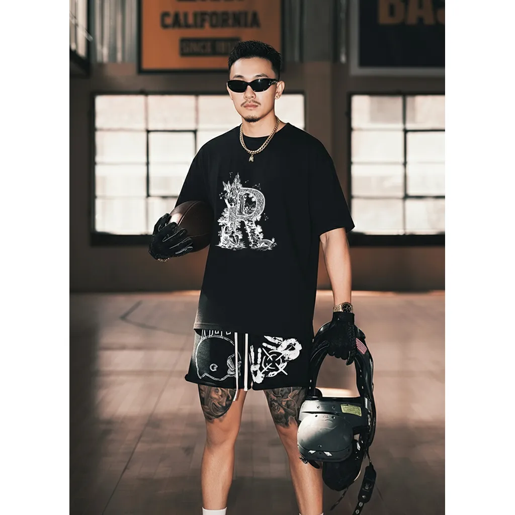 Áo thun nam local brand Miucho Iconic chữ R form rộng tay ngắn cotton thoáng mát 2763_thumbnail_6