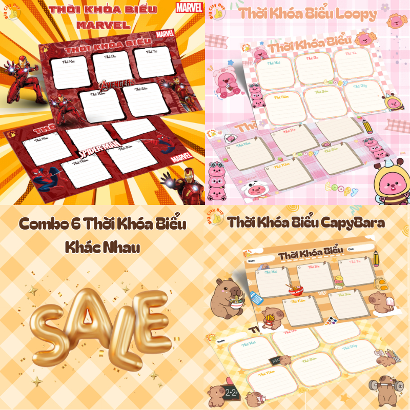 Thời Khóa Biểu Loopy, Capybara, Spider Man, Iron Man Siêu Đẹp Cho Bé_thumbnail_10