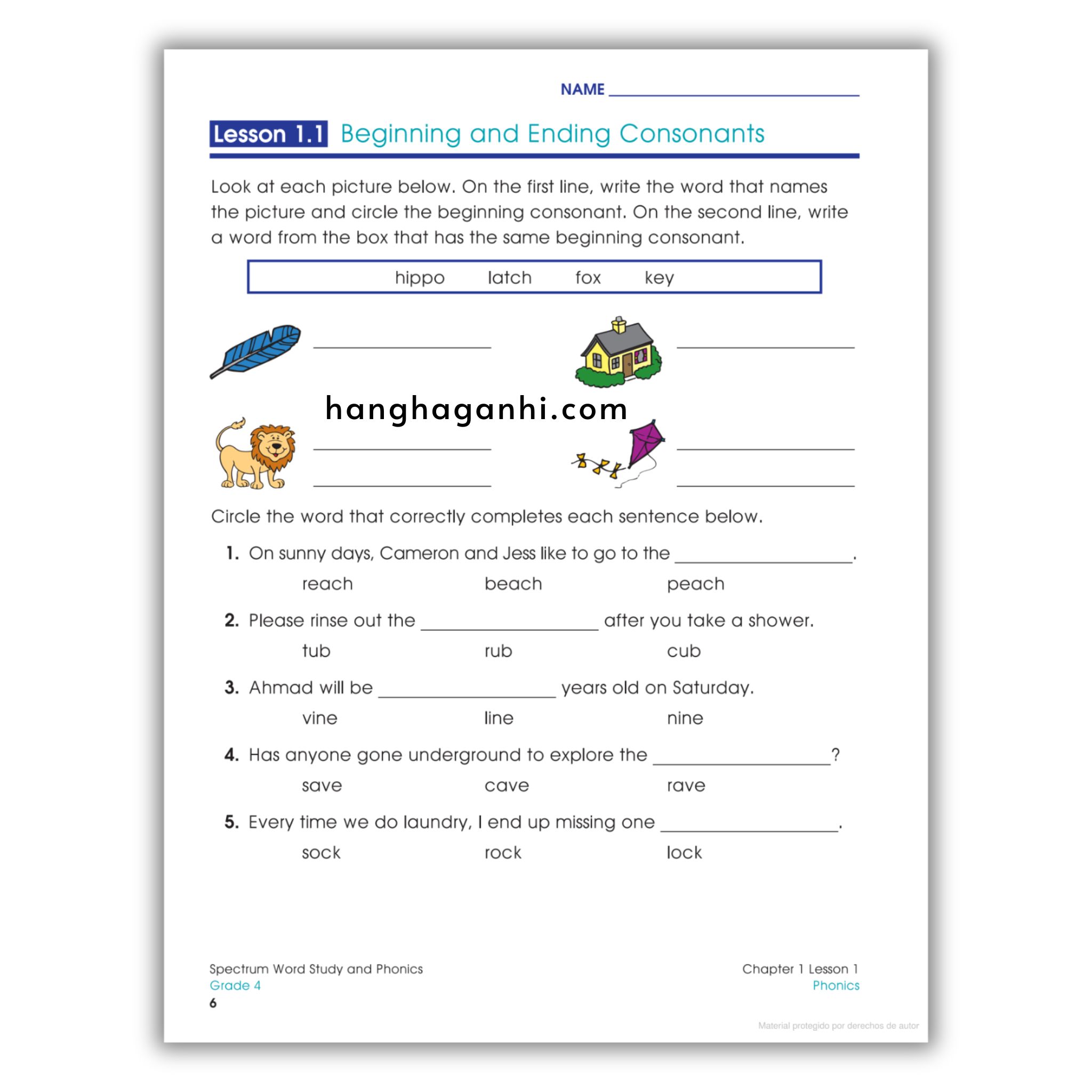 Sách Spectrum Word Study and Phonics Workbook Grade 4_thumbnail_16