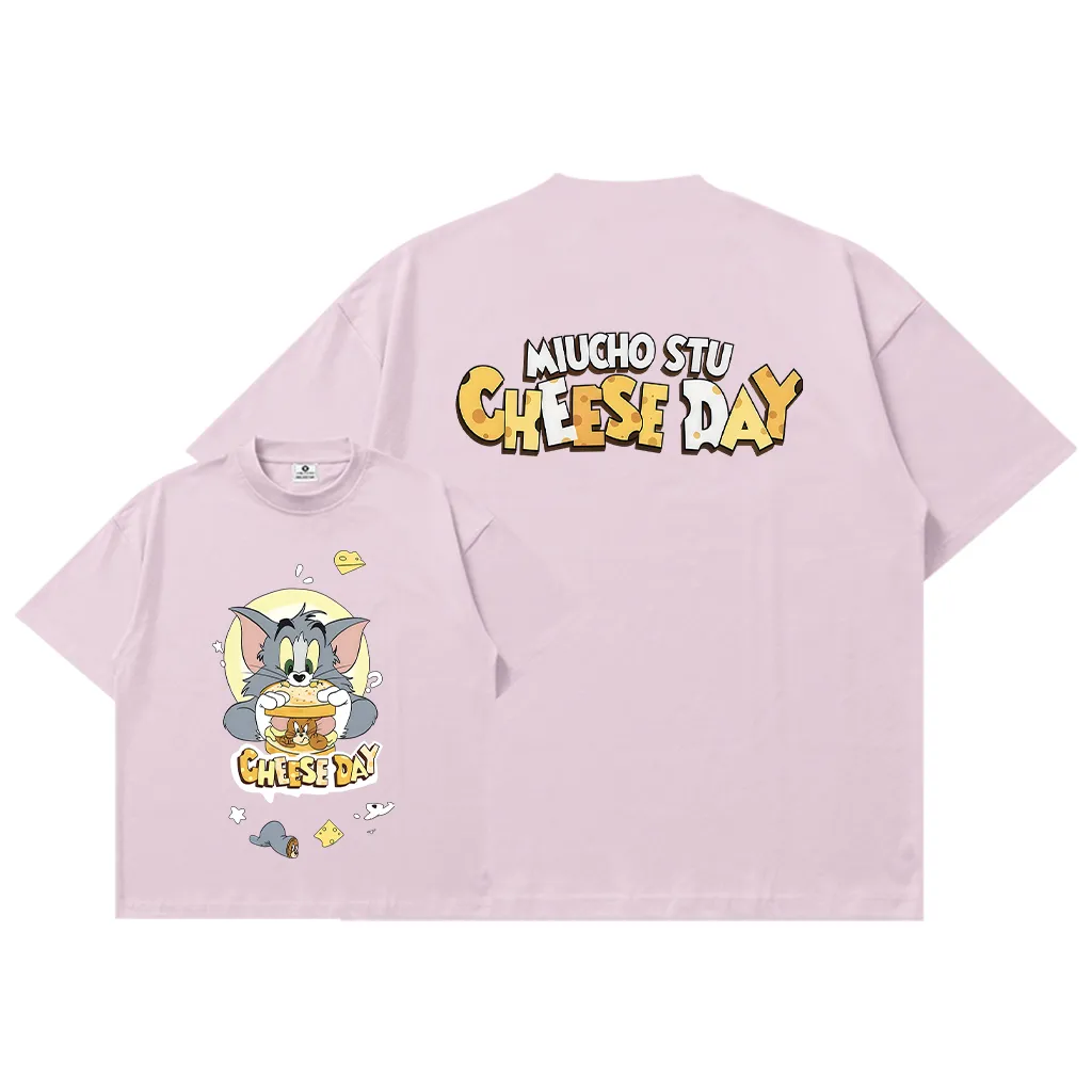 Áo thun boxy hoạt hình Tom & Jerry Miucho 3314_thumbnail_17