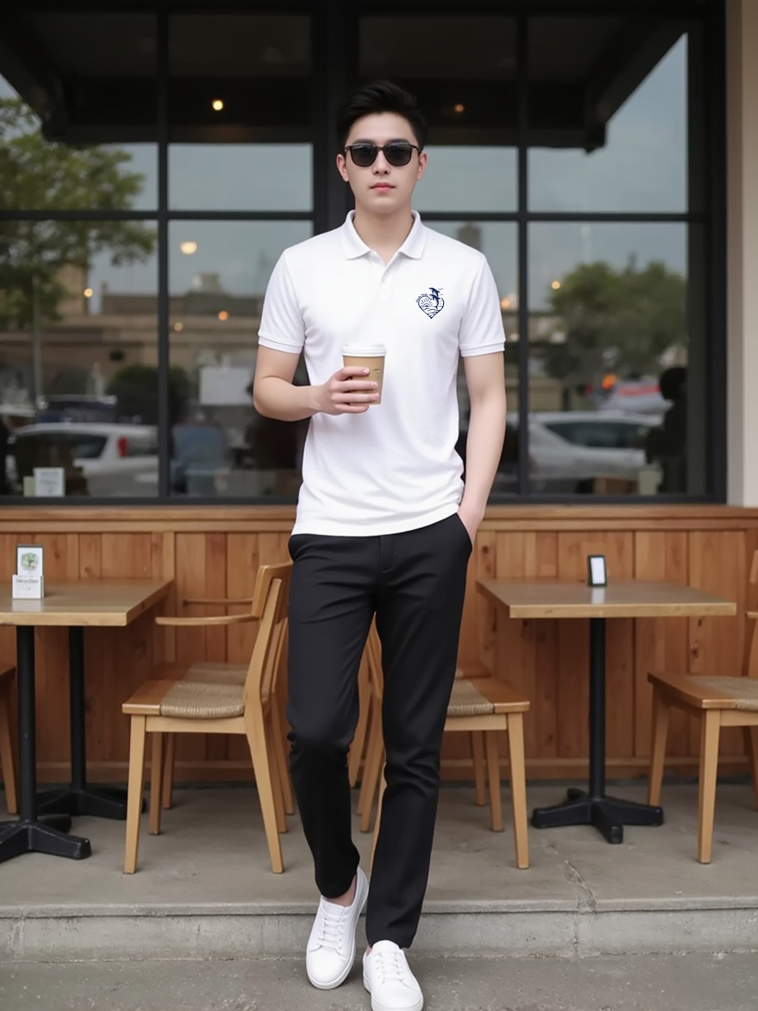 Áo polo nam cao cấp form vừa 2060 Miucho Iconic cổ trụ vải cá sấu polyester thoáng mát in artwork_thumbnail_3