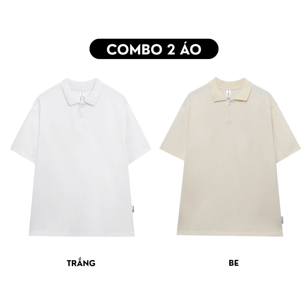 Áo polo trơn form rộng cotton PLT01 Miucho cổ trụ in basic_thumbnail_15
