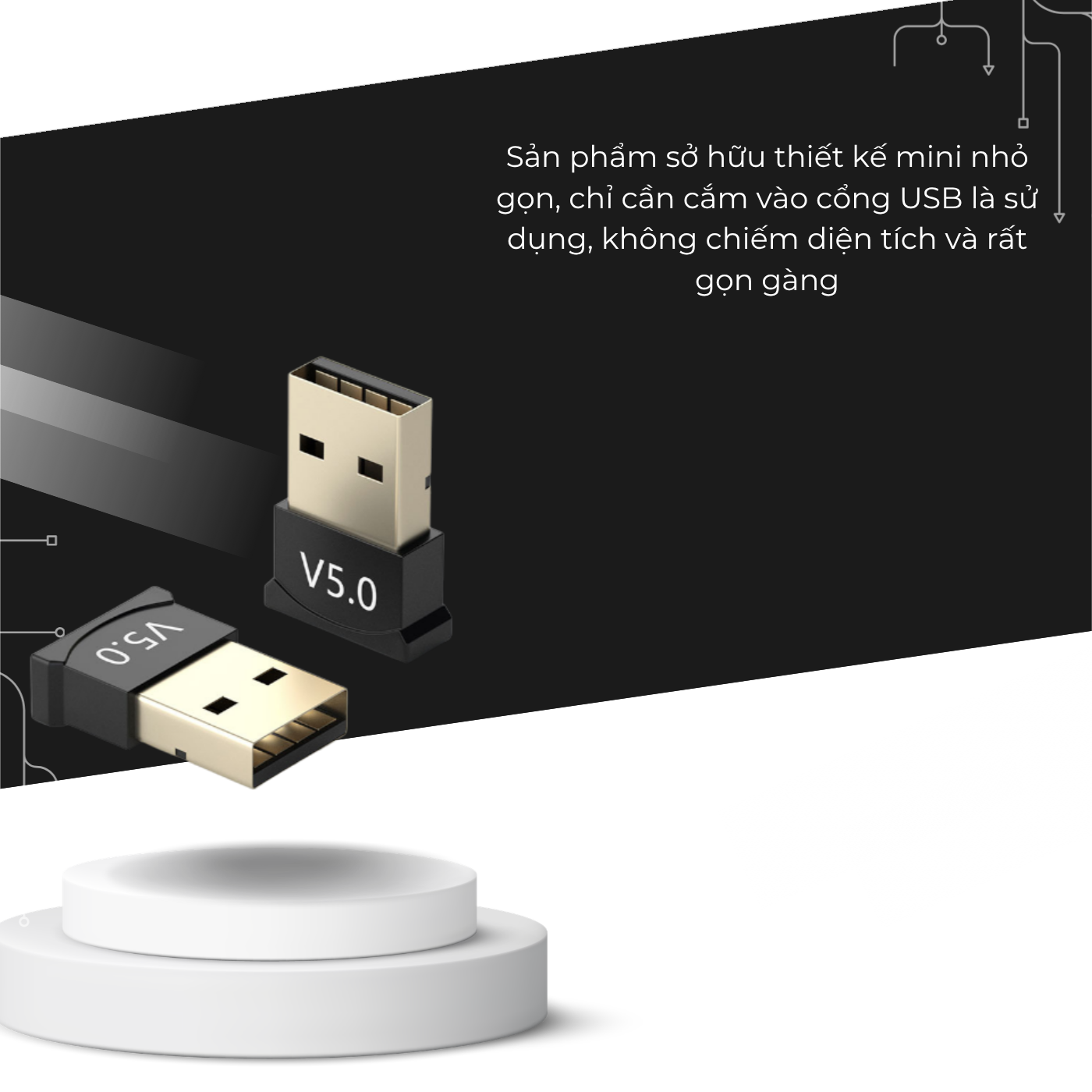 T-ECO SHOP | USB Bluetooth 5.0 Cho PC Laptop – Cắm Là Dùng, Kết Nối Tai Nghe, Chuột, Bàn Phím_thumbnail_2