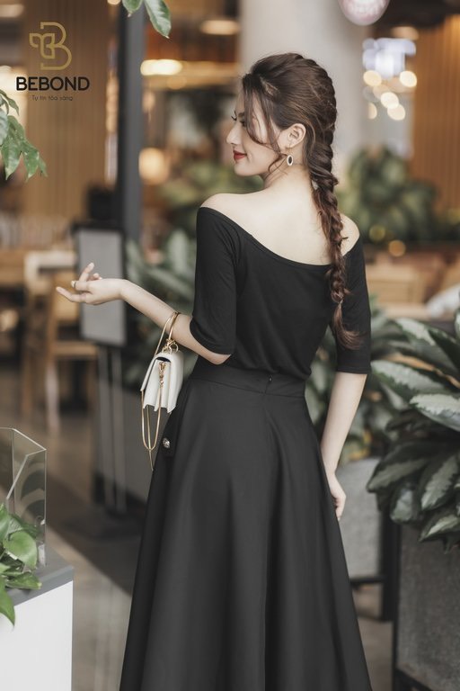 Chân váy xòe dài màu đen - Salise Skirt_thumbnail_2