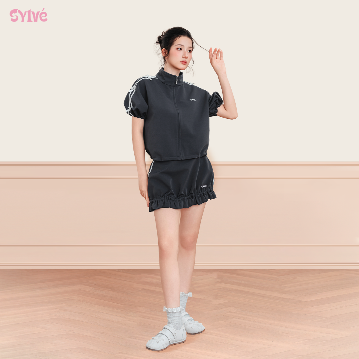 Set Váy Gió SYLVE - ELORA SET - Áo Gió & Chân Váy Gió Ngắn Thiết Kế Thời Thượng Chất Liệu Cao Cấp ST05_thumbnail_1