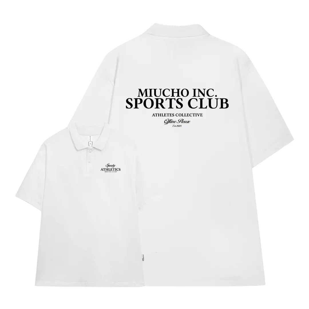 Áo polo form rộng in typography 2475 Miucho vải cotton thoáng mát mềm mại tay ngắn cổ trụ_thumbnail_0