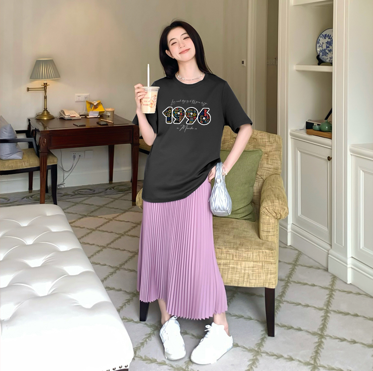 Áo thun nữ in năm sinh 1996 form vừa regular vải cotton 4c thoáng mát ARD1783 Miucho Chic in mix_thumbnail_2