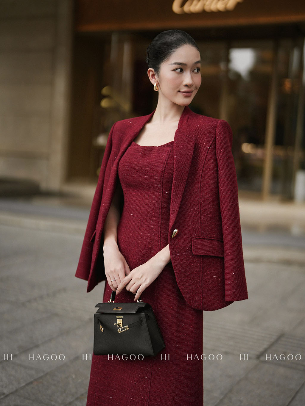 Set Blazer boxy và Váy xòe hai dây HAGOO_thumbnail_9