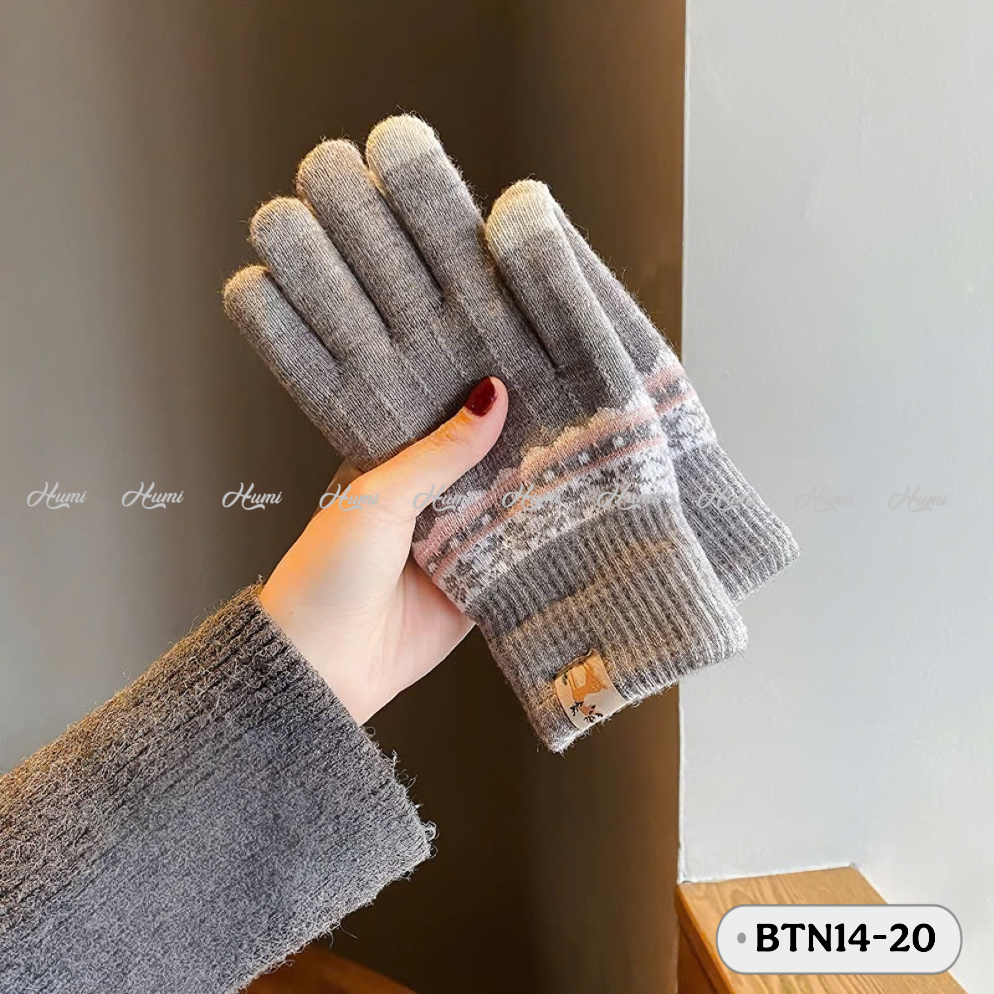 GĂNG TAY LEN NỮ (BTN14-20 Ghi)