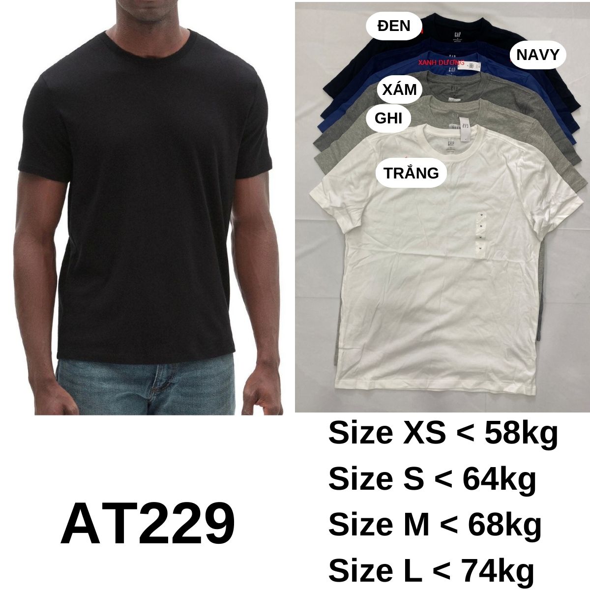 AT229 Áo Thun Nam Gap