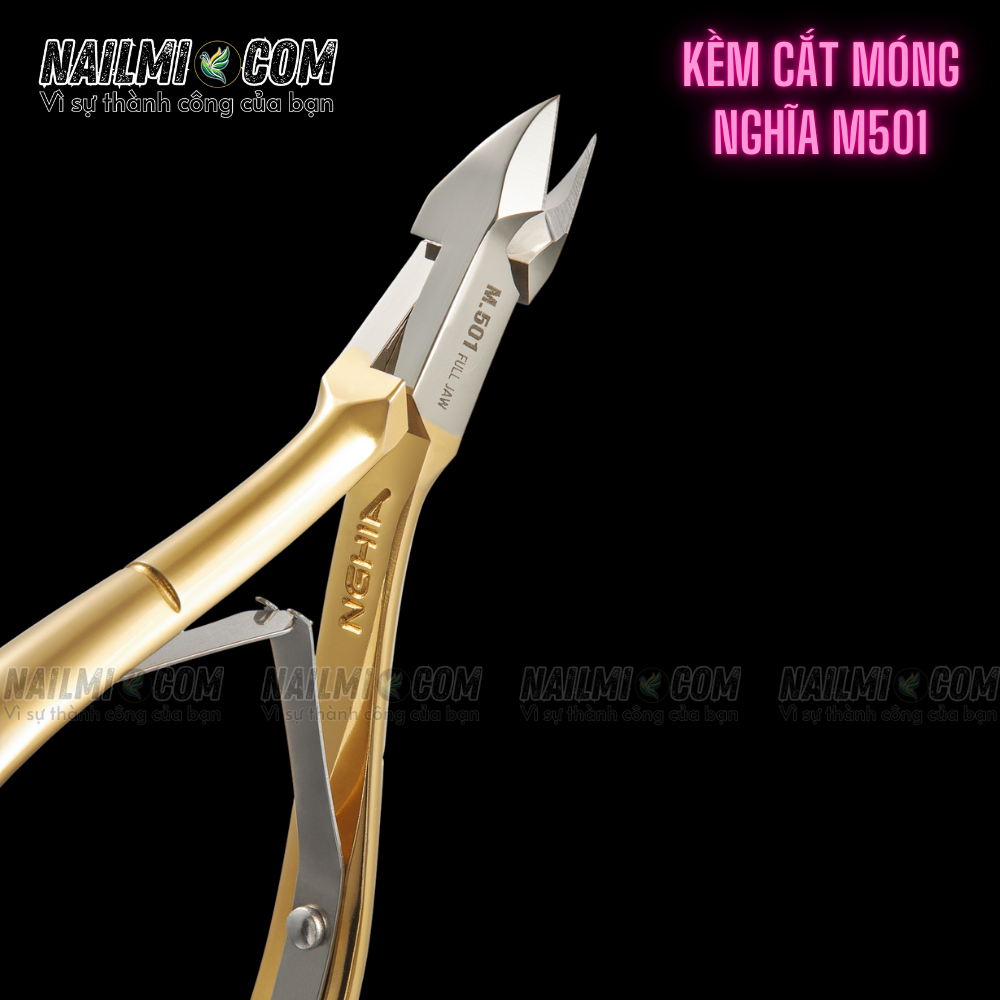 Kềm cắt móng Kềm Nghĩa thép chuyên dụng mạ vàng M.501 Thép carbon, an toàn cho người dùng_thumbnail_4