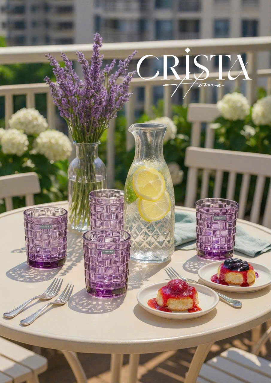 Bộ 6 cốc thủy CRISTA HOME tinh vân caro 280ml_thumbnail_31