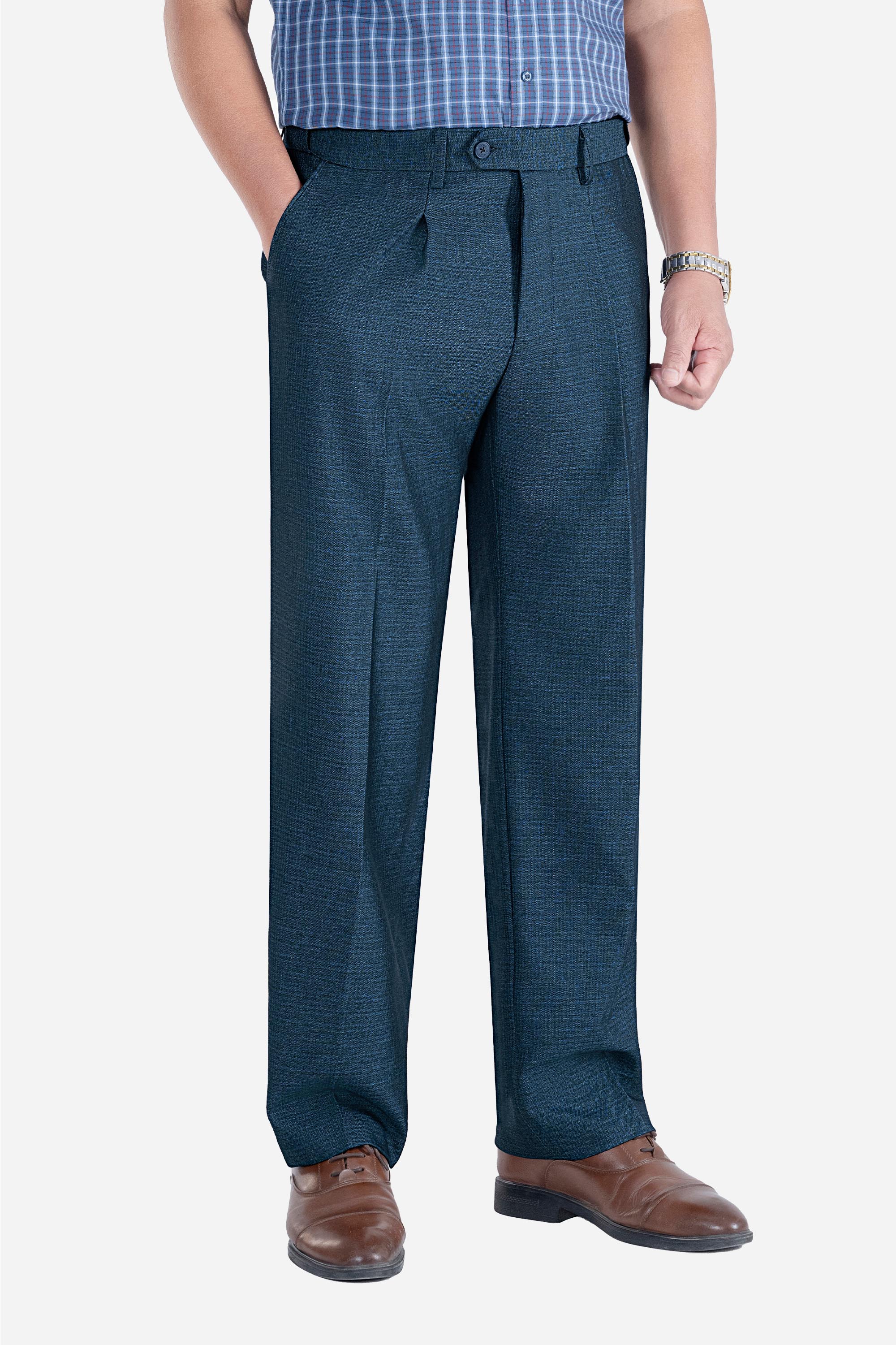 Quần Âu 1 Li Cạp Chun Ẩn Nam Trung Niên ANCHI Chất Liệu Cotton Viscose Cao Cấp Màu Đen_thumbnail_36