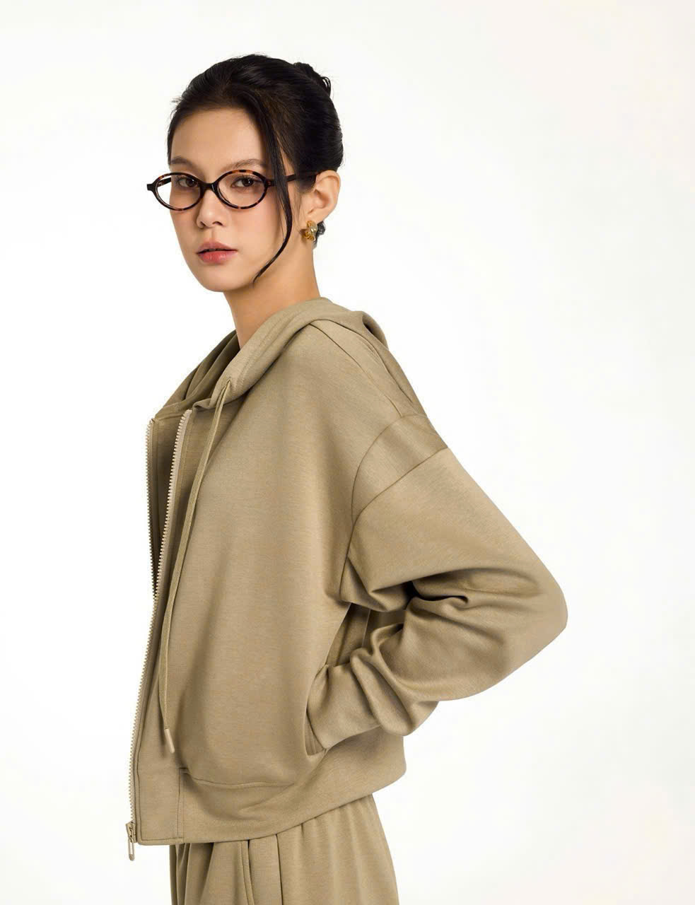 HJ147 Set áo khoác + quần dài lưng thun ( NU )