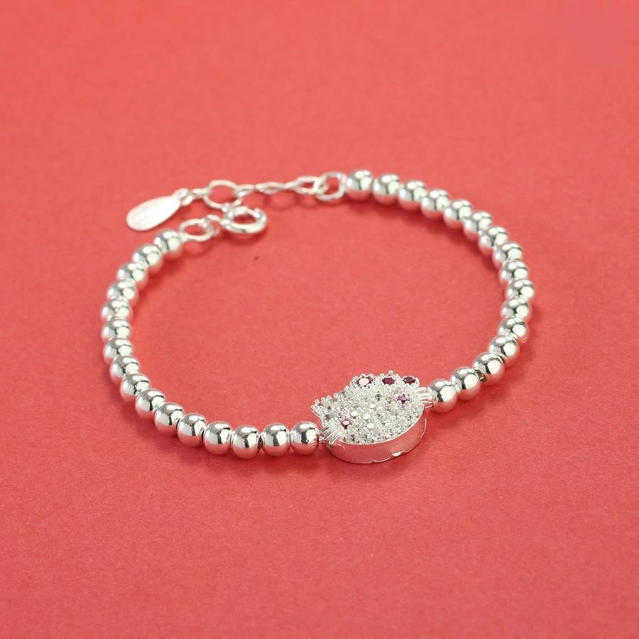 Vòng tay bạc cho bé gái hình Hello Kitty TS0478_thumbnail_4