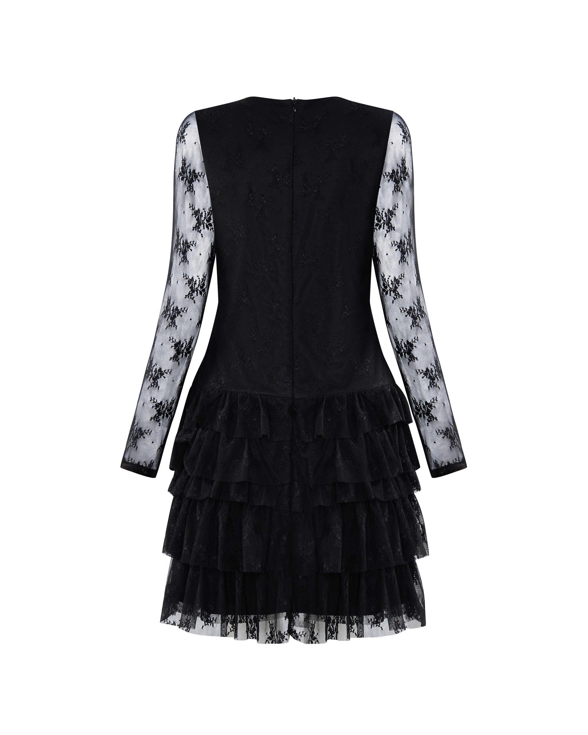 Đầm ren hoa nhún kiểu tầng bigsize DA172 dành cho nàng béo mập từ 55-95kg_thumbnail_3