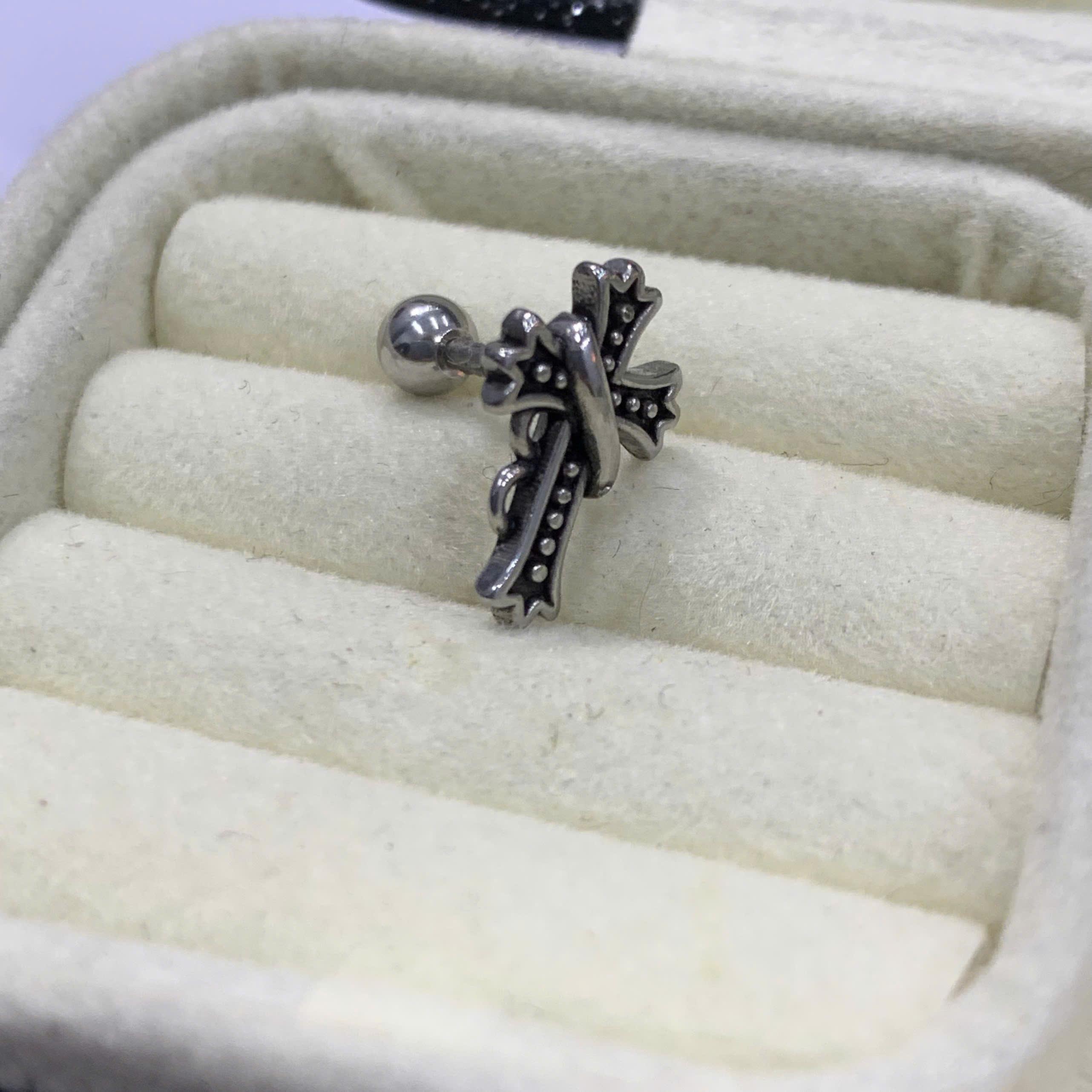 Khuyên Chrome Thánh giá quấn dây._thumbnail_1