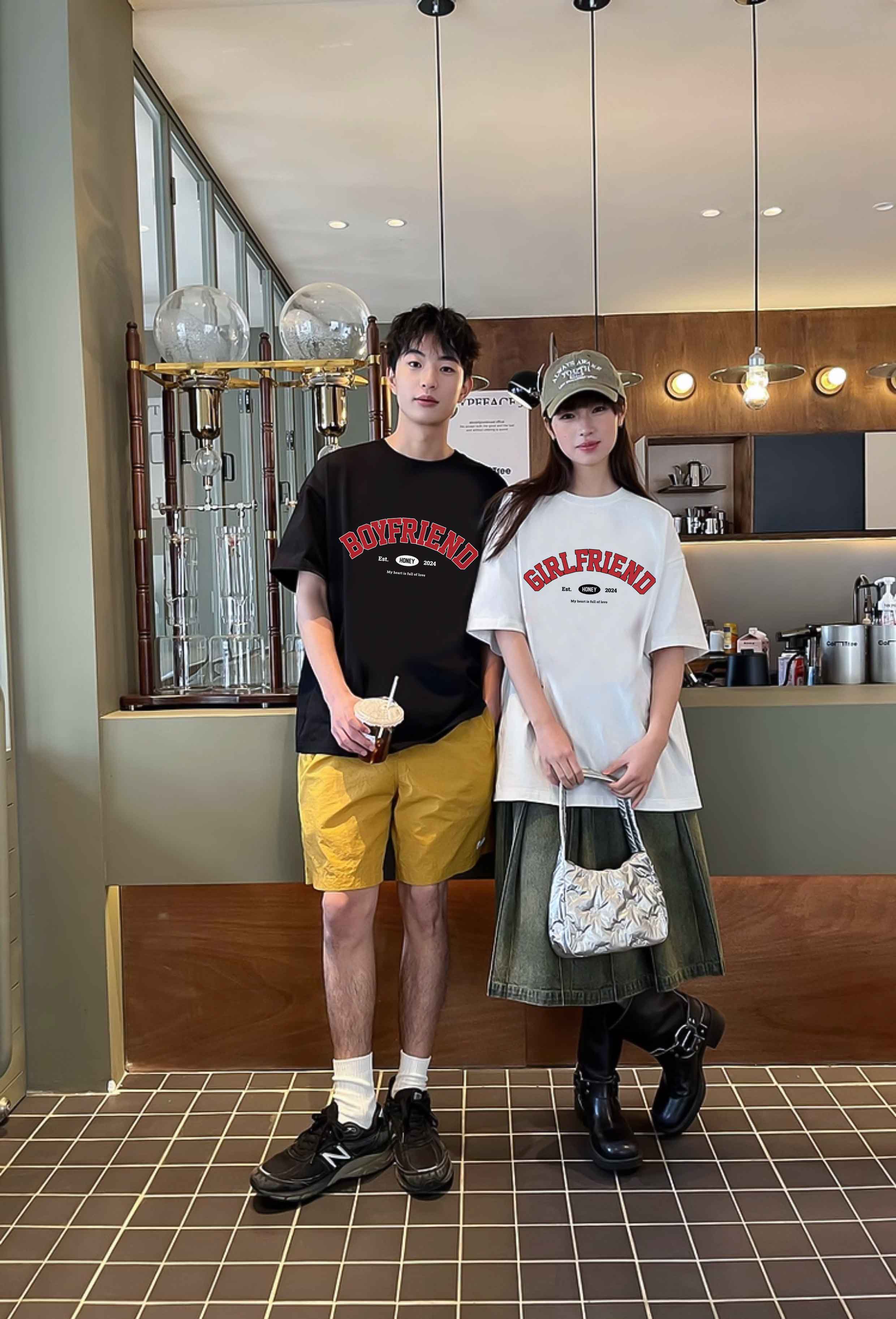 Áo thun cặp nam nữ đôi BOY GIRL form rộng vải cotton co giãn thoáng mát ATD1651 Miucho in mix_thumbnail_6