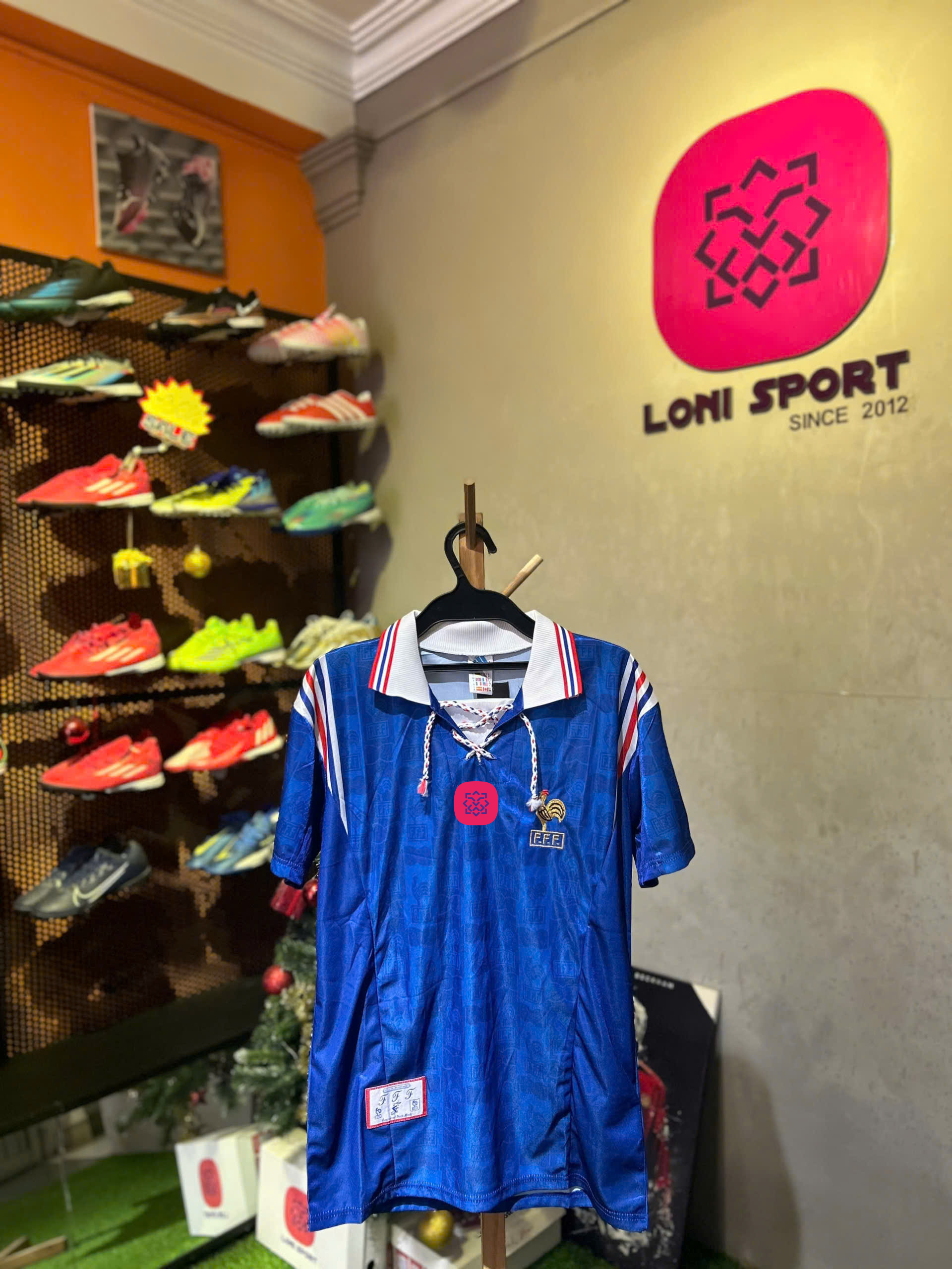 Áo Retro Pháp sân nhà xanh 1996_thumbnail_1