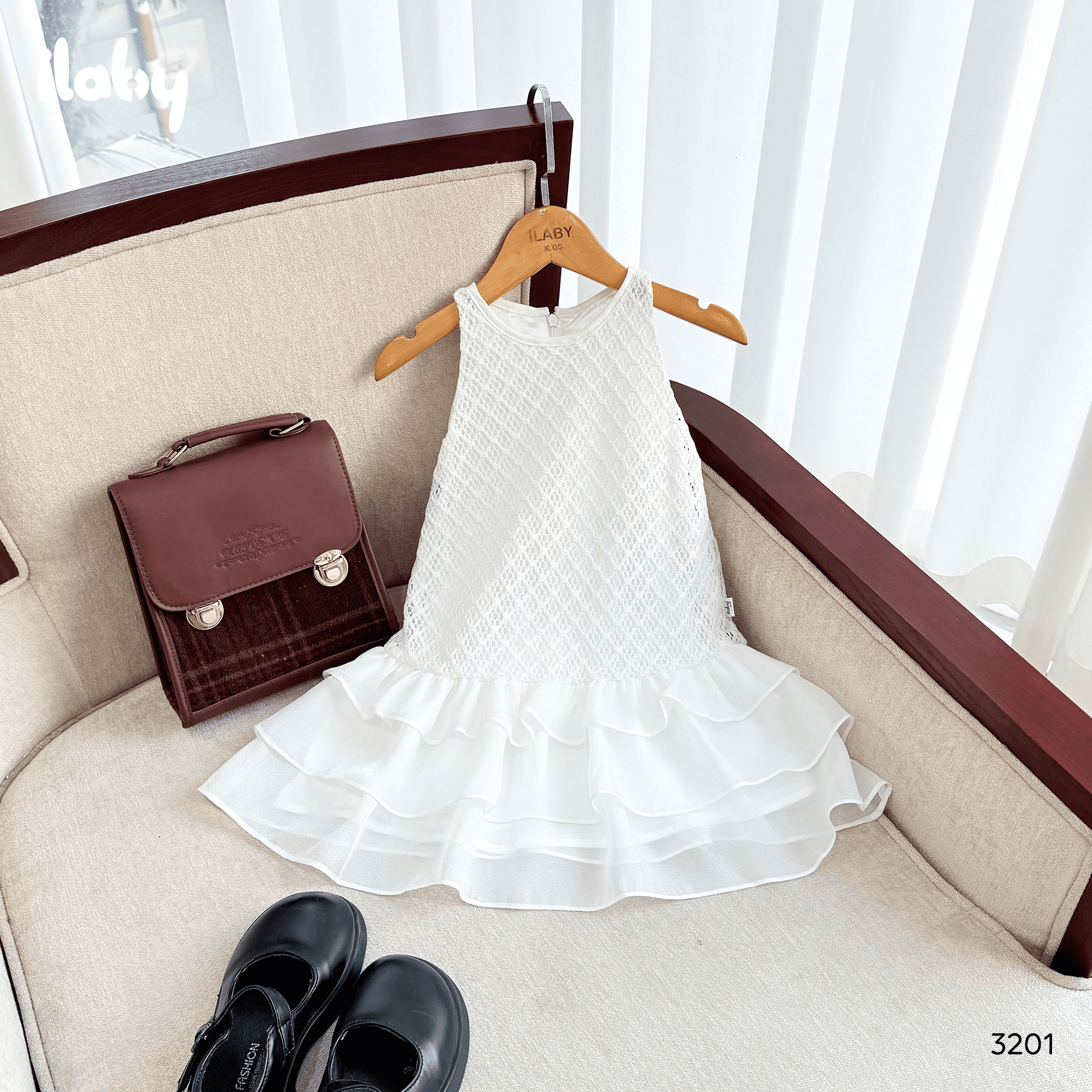 Váy suông lưới đan phối bèo tơ_thumbnail_0