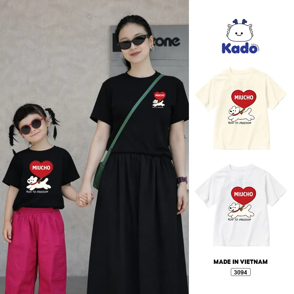 Áo thun mẹ và bé form rộng Kado 3095