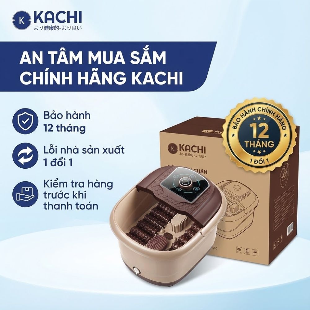 Bồn Ngâm Chân Massage Sục Khí KACHI MK440 - Tự Động Giữ Nước Ấm, Có Khay Thảo Dược_thumbnail_9