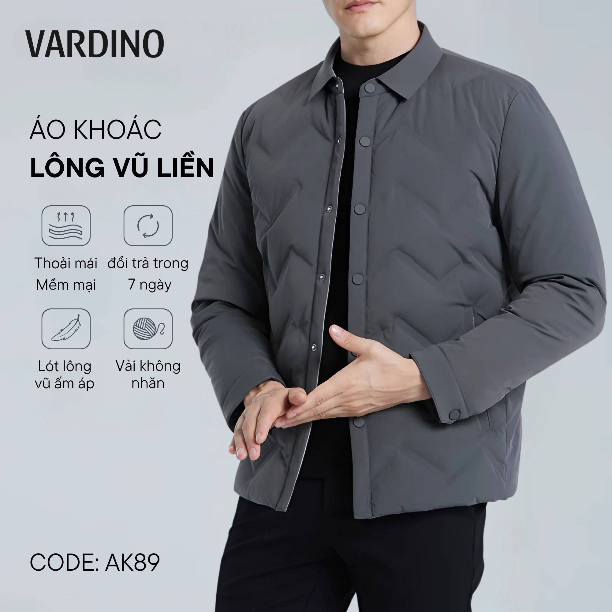 Áo khoác lông vũ liền Vardino AK89_thumbnail_1