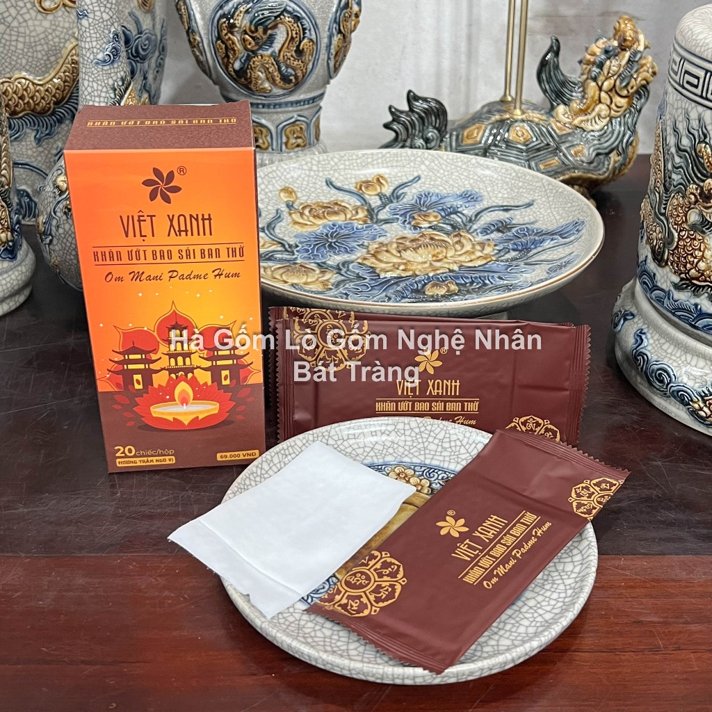 Đồ Thờ Cúng Khăn Ướt bao sái ban thờ, khăn lau ban thờ (Hương Trầm Ngũ Vị )