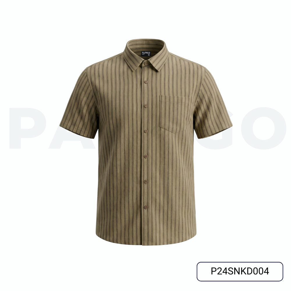 Áo sơ mi Nam Trung niên tay ngắn lai bầu kẻ sọc vải linen không nhăn P24SNKD004_thumbnail_8