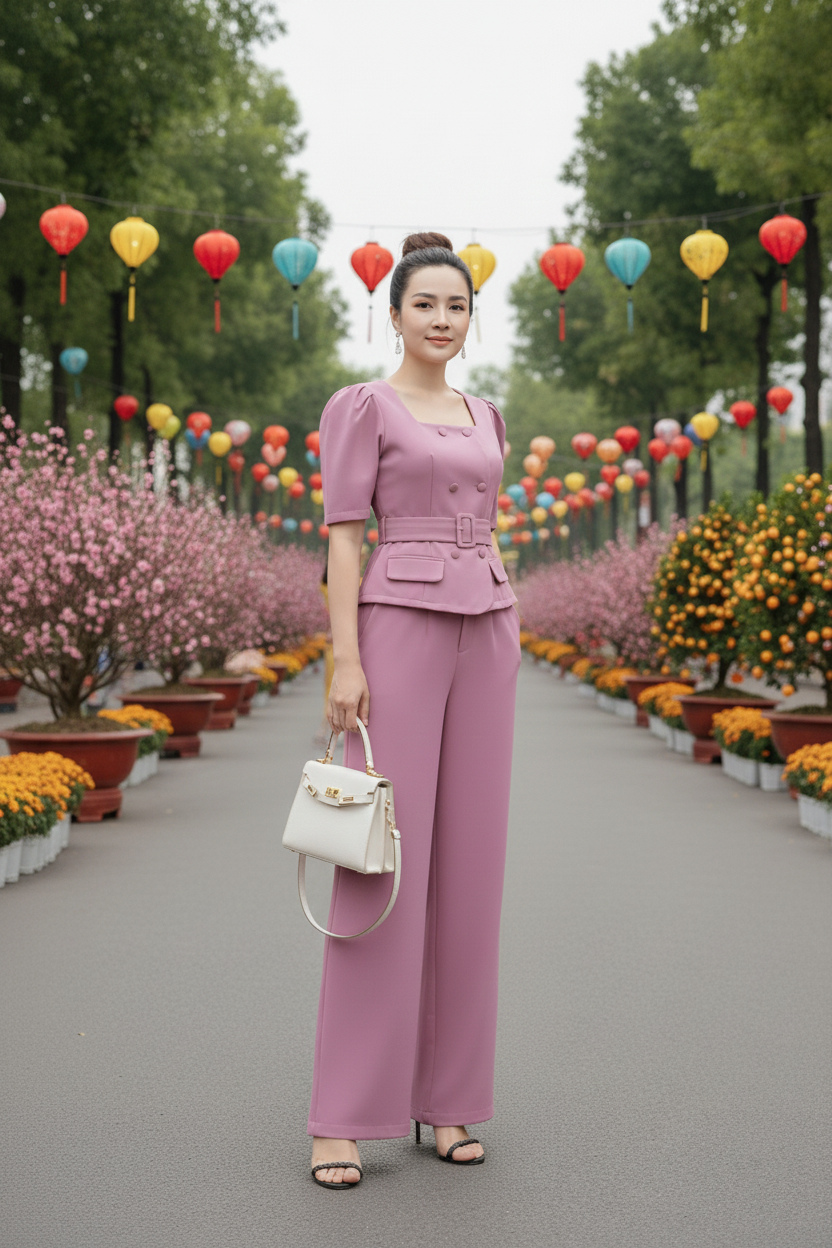 Set bộ quần dài áo cổ U_thumbnail_1