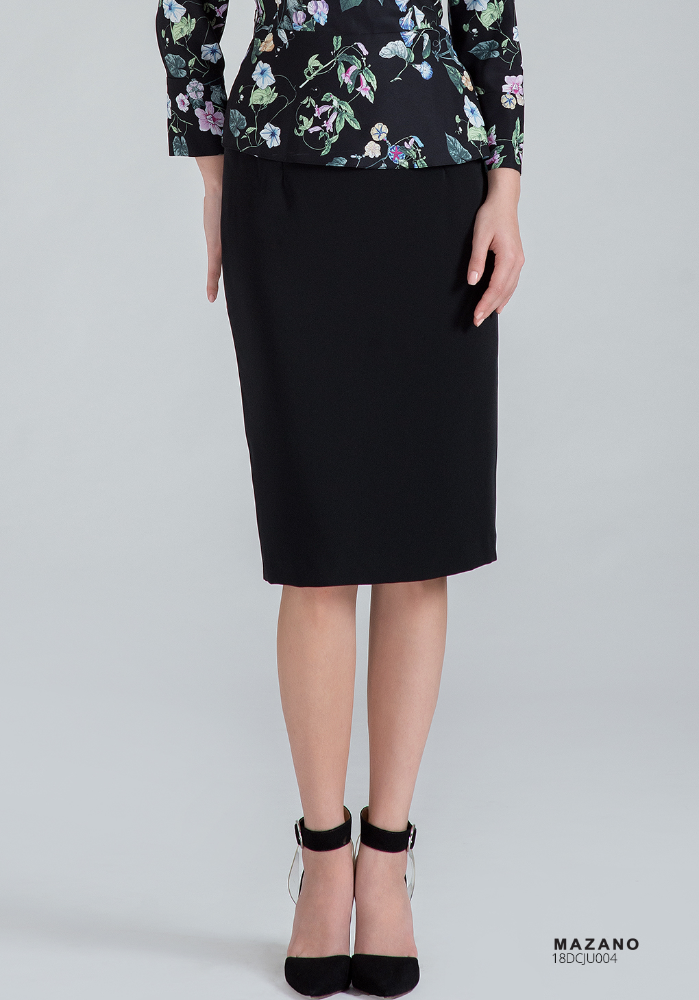 Chân váy Juyp vải Tuytxi màu đen công sở_thumbnail_1