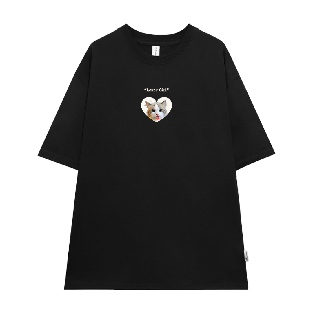 Áo thun cặp nam nữ LOVER form rộng 1956 Miucho cổ tròn vải 4c cotton 220gsm thoáng mát in mix_thumbnail_6