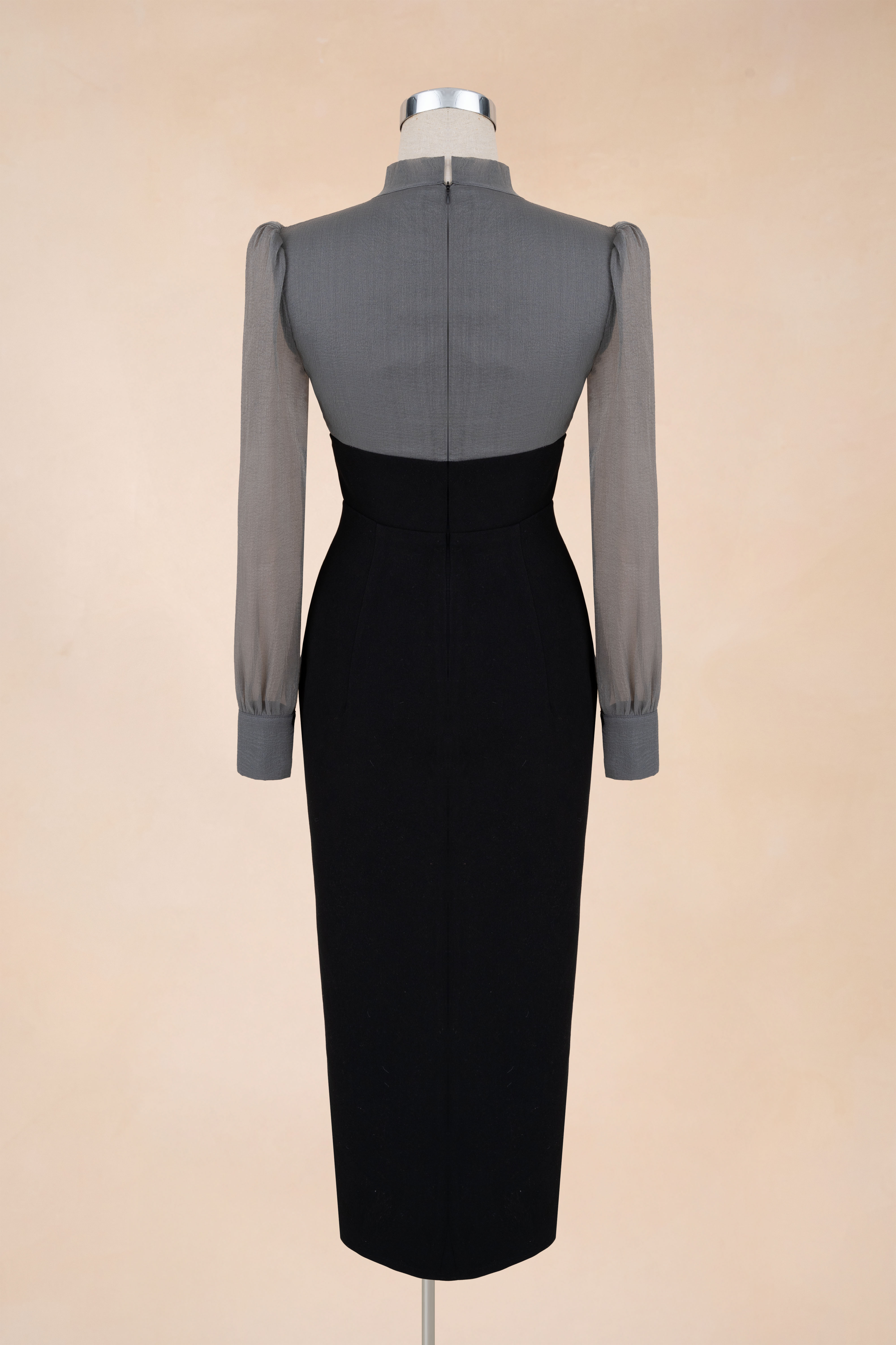 Đầm Bút Chì Ly Eo Cổ Nơ_thumbnail_2