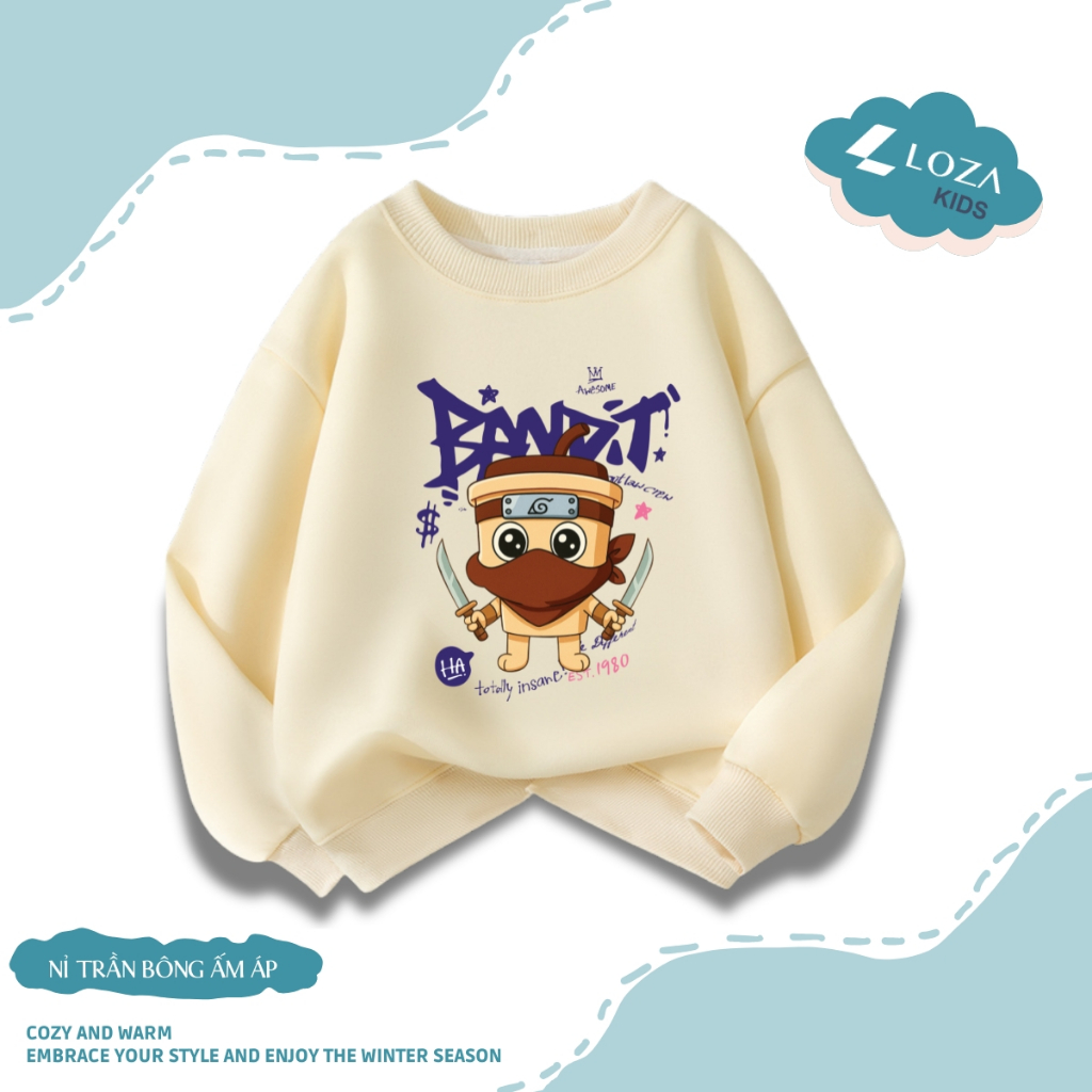 Áo sweater bé trai BST Brainrot, Tung Tung Sahur  - Áo nỉ trẻ em cổ tròn size từ 15-40kg  Loza Kids IN011_thumbnail_8