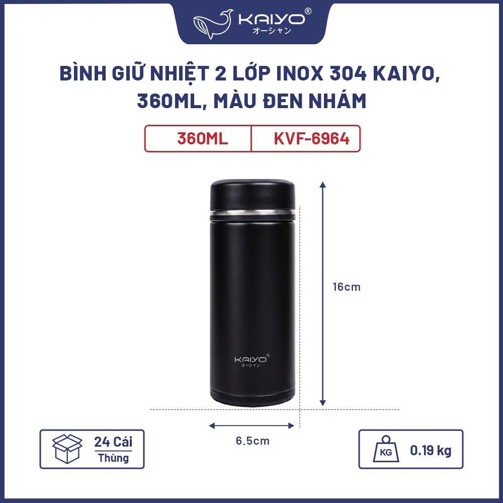 Bình Giữ Nhiệt 2 Lớp inox 304 Kaiyo 360ml_thumbnail_9