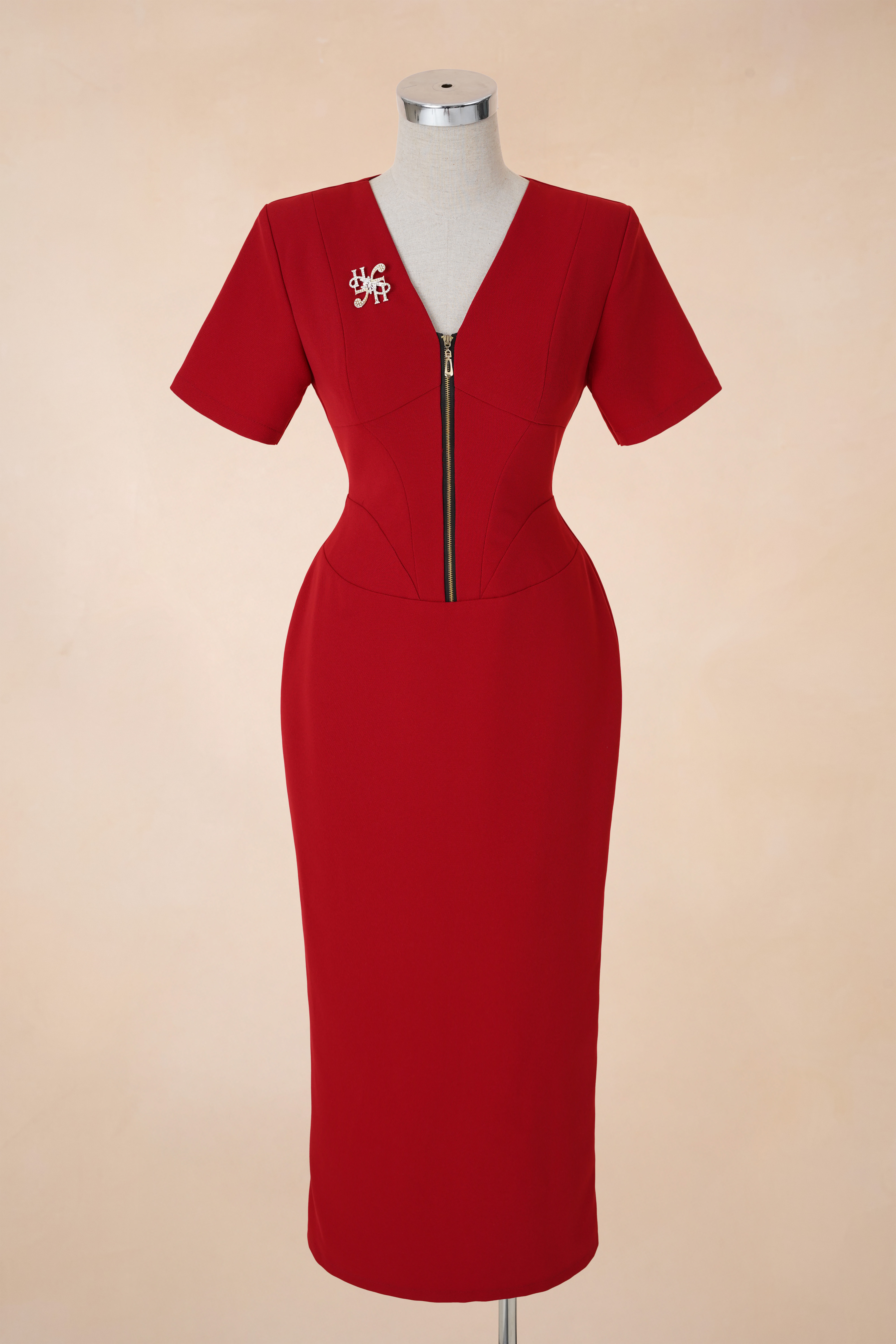 Đầm Suông Khoá Ngực Tag Cài