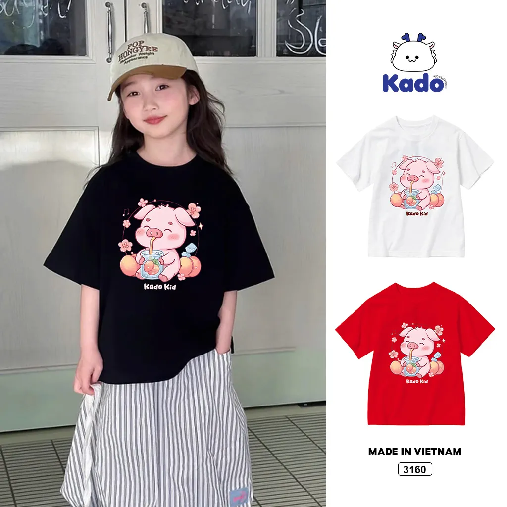 Áo thun bé trai bé gái 12 con giáp tuổi Hợi Kado 3160
