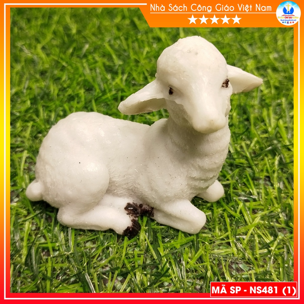 Cừu  chiên trắng trang trí Hang đá, cây thông noel , tiểu cảnh , hang đá bonsai - Phụ kiện trang trí Giáng Sinh NS481-1_thumbnail_0
