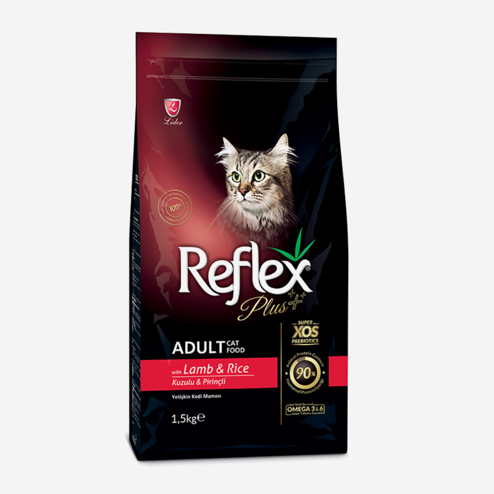 Thức ăn cho mèo REFLEX PLUS ADULT CAT FOOD LAMB AND RICE (Thịt cừu) 1.5KG