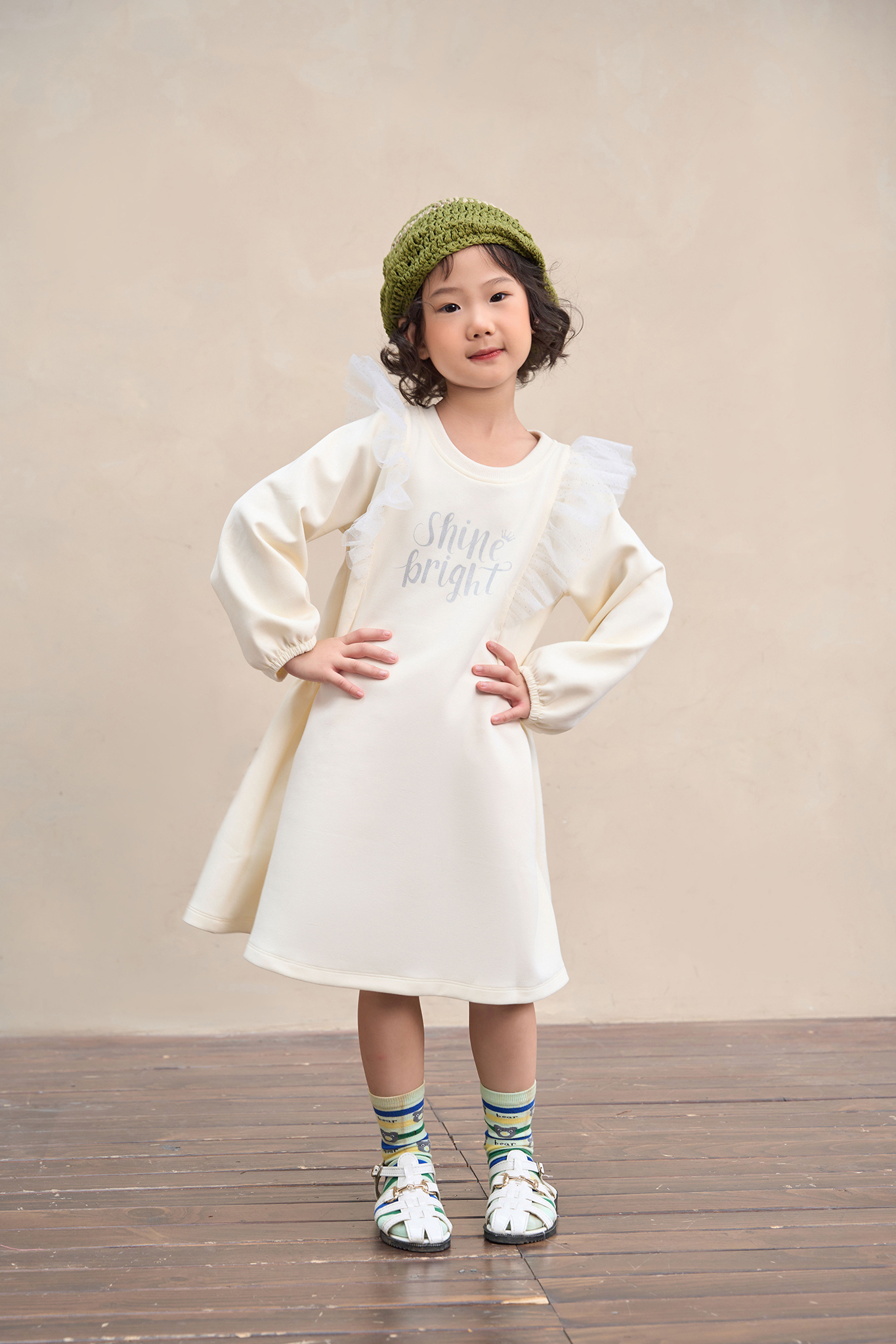 Váy nỉ phối lưới sequin_thumbnail_0