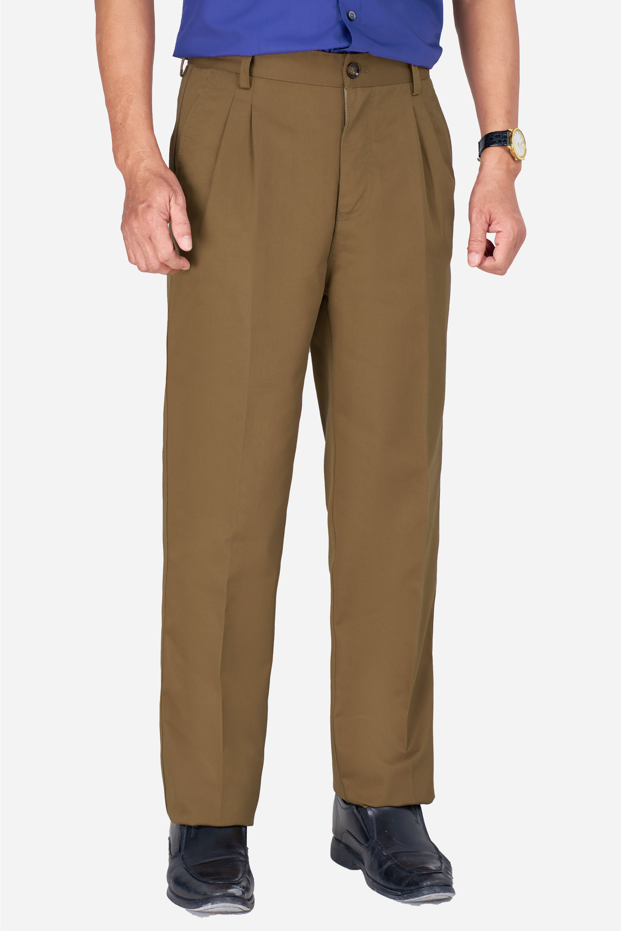 Quần Kaki Thô 2 Li Nam Trung Niên ANCHI Phom Suông Ống Rộng Màu Vàng Nhạt_thumbnail_36