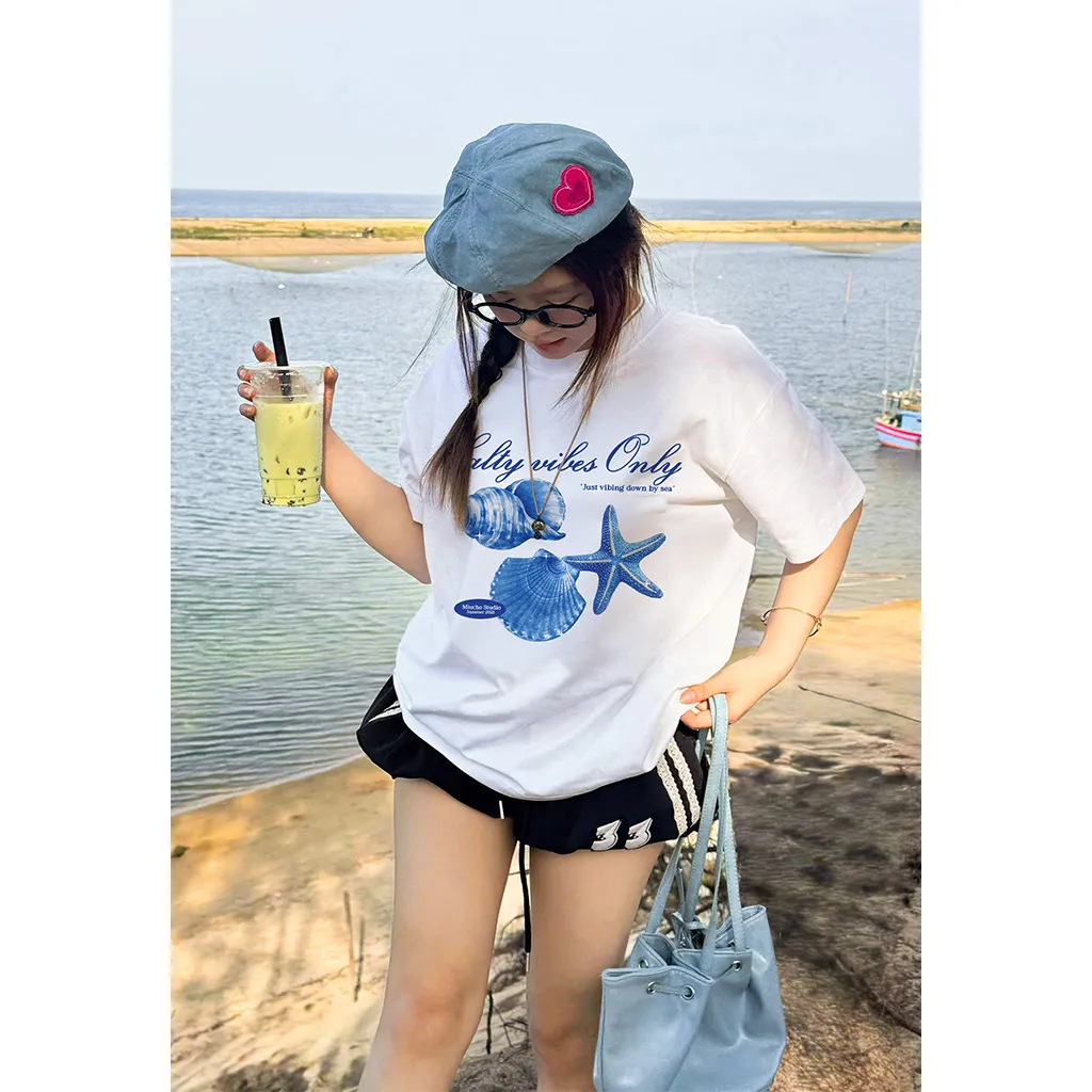 Áo thun boxy unisex sao biển mùa hè Miucho 3381_thumbnail_6