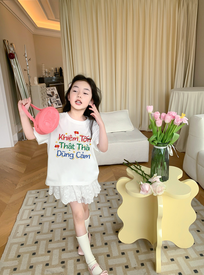 Áo thun Việt Nam tôi yêu cho bé gái form rộng 2135 Miucho Kid vải cotton thoáng mát co giãn in mix_thumbnail_4